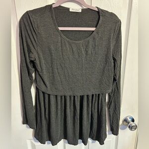 Dark Grey Medium Nursing Top